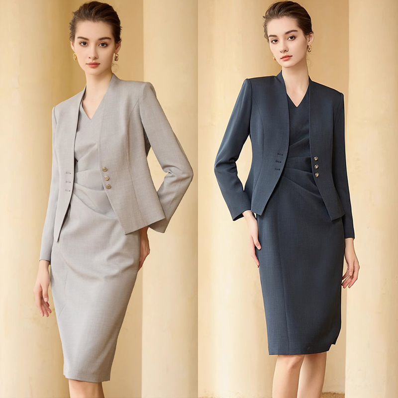 Autumn Professional Women's New Suit Dress, Simple Elegant, Fashionable and Western Style Suit Jacket, Formal Suit Skirt