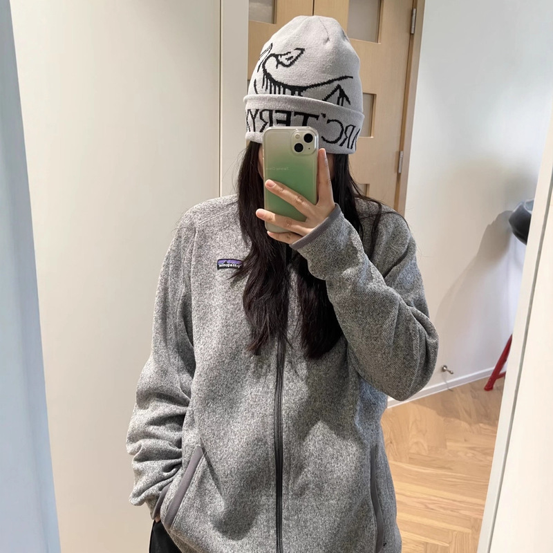 Pata Bata Better Sweater Outdoor Knitted Stand Collar Fleece Sweatshirt Warm Mid-Layer for Men and Women