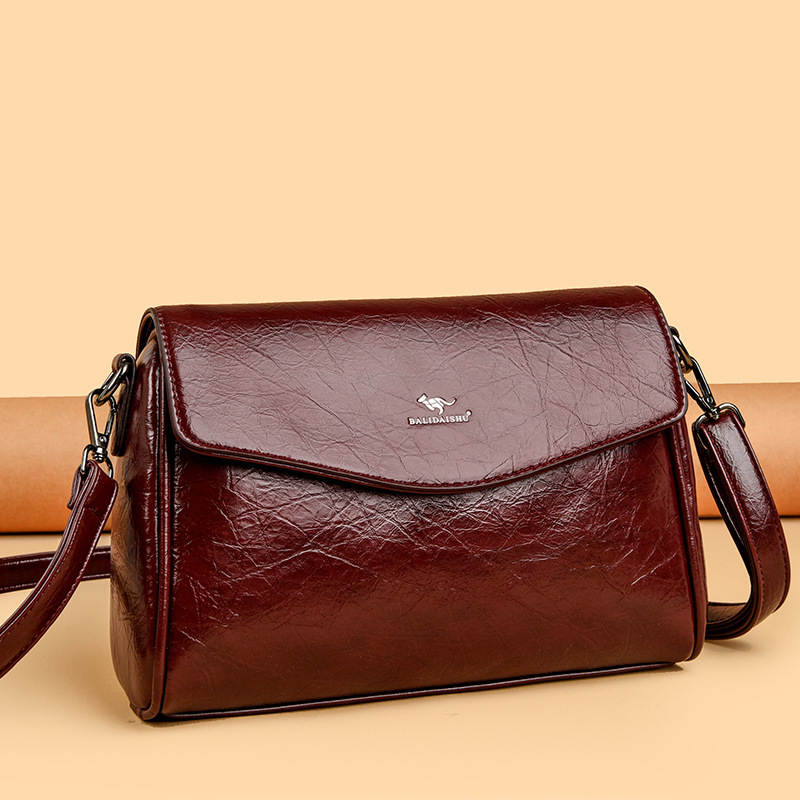 Borsa a tracolla in pelle lucida per donna borsa versatile_voghion.com