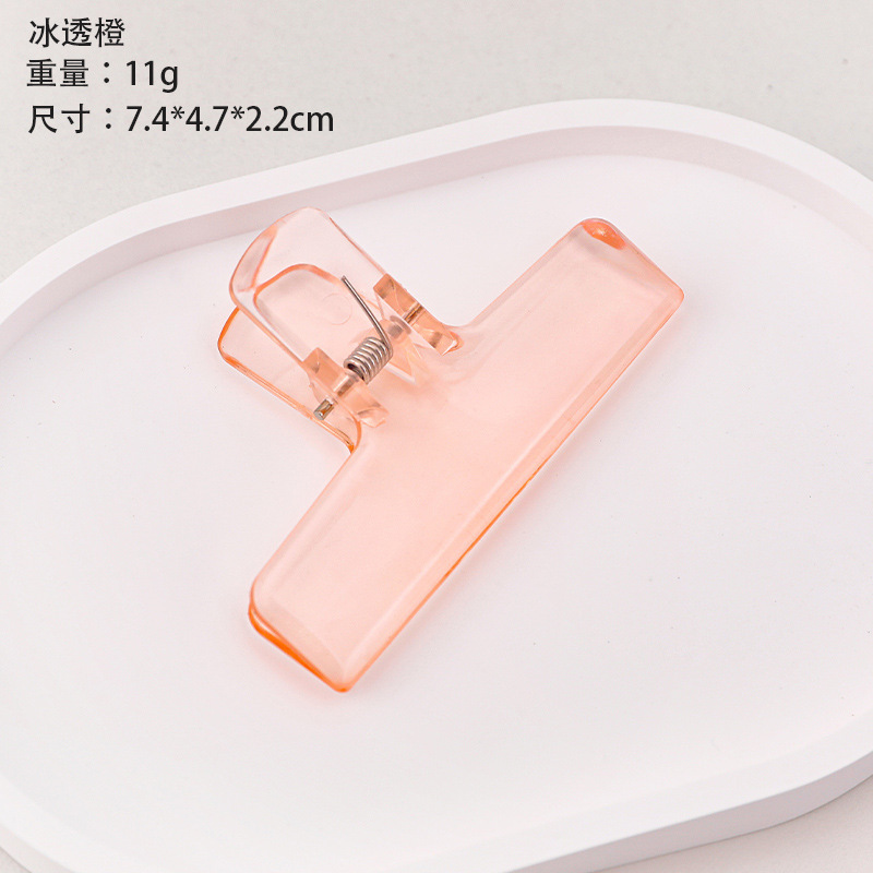 Carpeta transparente creativa acrílica clips de plástico transparente color jalea clips de notas clips de facturas clips de bocadillos