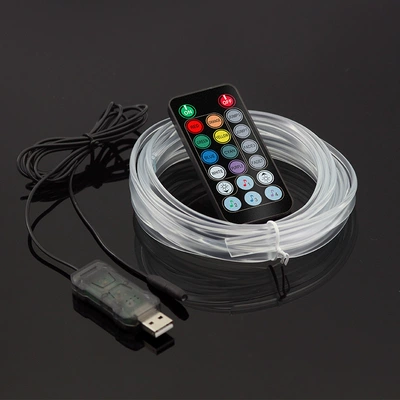 Car Atmosphere Light Interior Modification USB Voice-Controlled Cold Light Colorful Light Remote Control Wireless Light Guide Strip Rhythm Light Strip (Other lights) - is11ubutton-remote-control-one-to-one-1m-30-in-one-usb