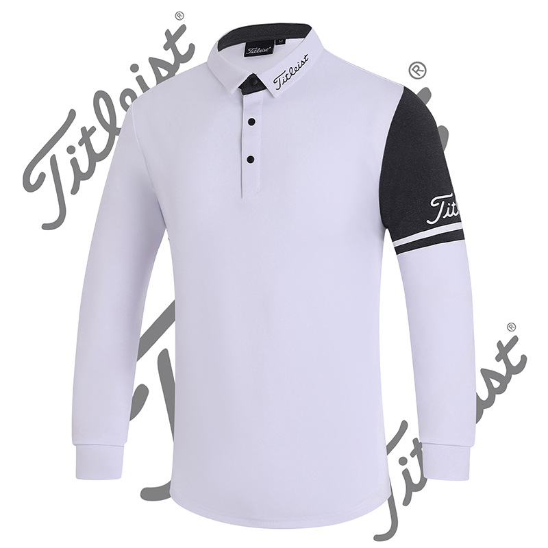 [Special Offer] t Golf Long Sleeve Men's Spring and Autumn Polo Shirt Golf Stretch Breathable Sports T-Shirt # 2203