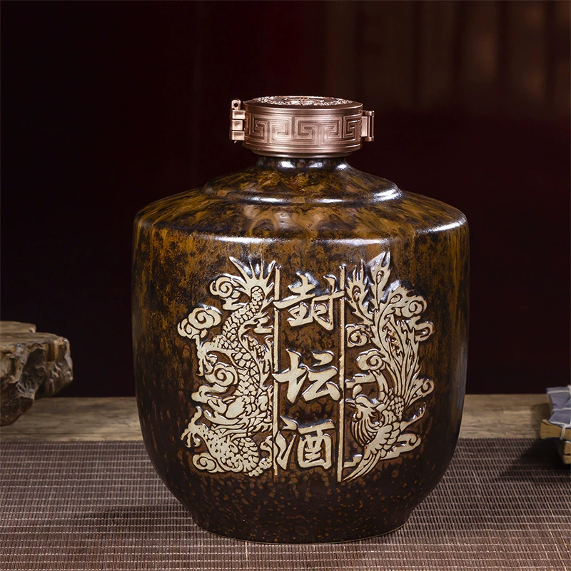 3 jin 5 jin 10 jin ceramic vintage jin capacity home seal wine sealed gift box packaging