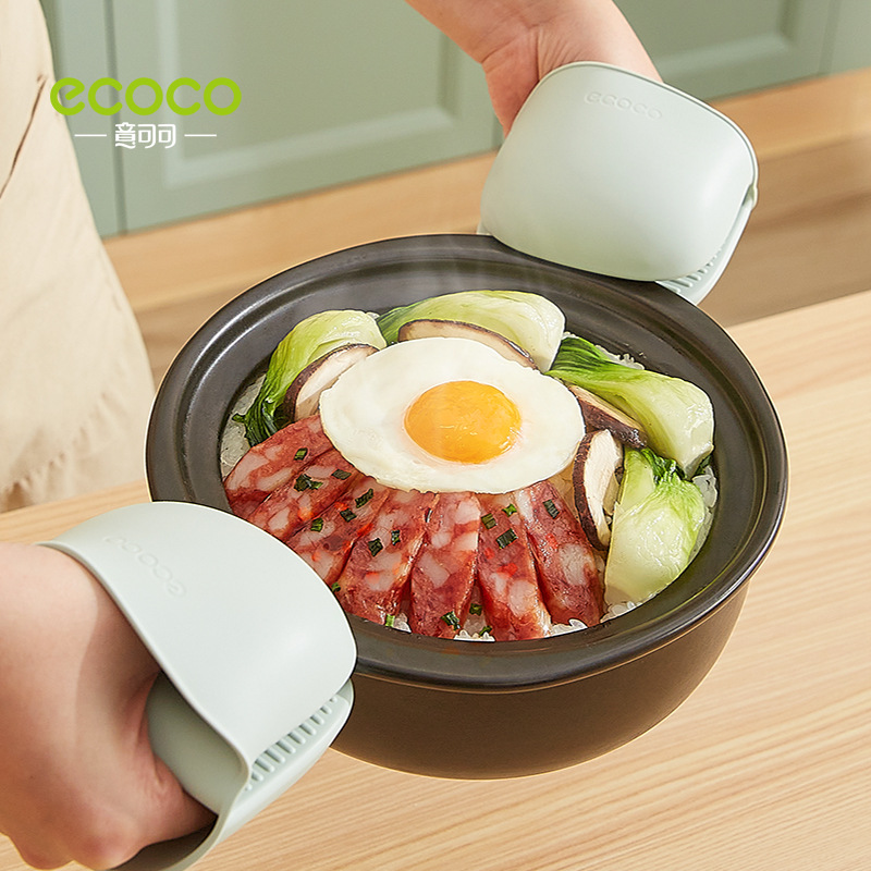 Guante anti-escaldado cocina silicona aislamiento térmico antideslizante espesamiento resistente a altas temperaturas horno de horno de horno de microondas herramienta especial para horno