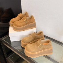 松糕厚底勃肯鞋女2025秋季新款全包博肯鞋小个子增高百搭休闲单鞋