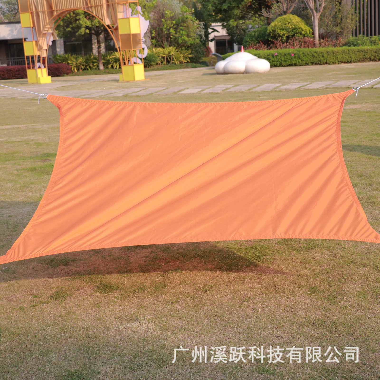 Four-Corner Waterproof Sunshade Sail Polyester Waterproof Sun Protection Uv-Resistant Shade Cloth Sunshade Net for Courtyard Outdoor Villa