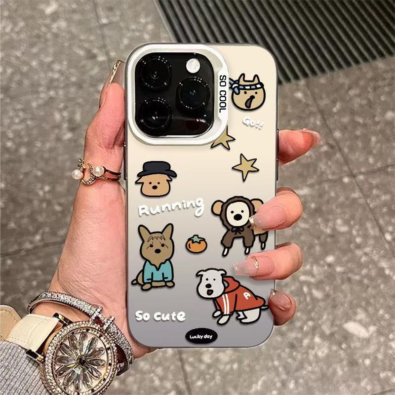 Nuevo cachorro de dibujos animados para iPhone 16 funda para teléfono móvil Apple 15promax/14 Europa y América 13pro12pm11