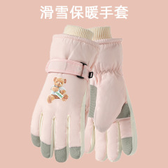 滑雪手套女冬季保暖骑行电动车防滑防泼水触屏棉手套防寒热销成人
