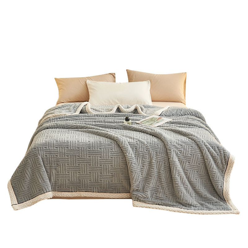 Comercio exterior transfronterizo lana de cordero invierno de lana de coral pequeña manta siesta de oficina mantas de sofá