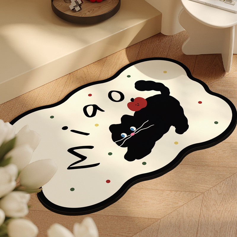 Diatomaceous Earth Floor Mat, Bathroom Absorbent Quick-Drying Foot Mat, Bathroom Entrance Non-Slip Mat, Household Dirt-Resistant Entrance Mat, Foyer Mat