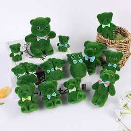 厂家直供仿真草坪苔藓石泡沫小动物植绒小熊装饰室内盆景青苔石