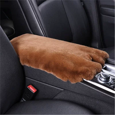 Armrest box – Model, Rex Rabbit Fur Armrest Mat - whole-lazy-rabbit-fur-golden-brown