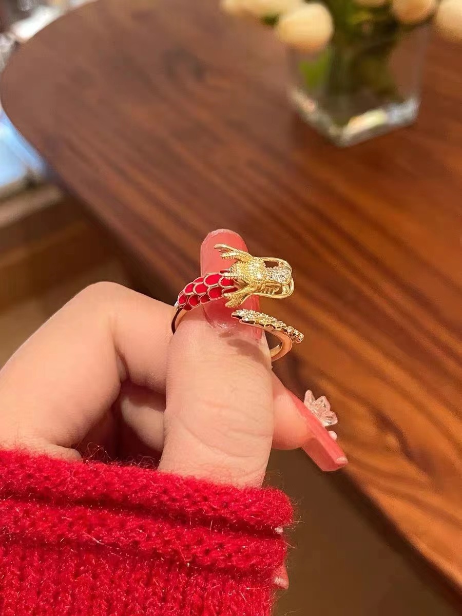 Wholesale Cute Dragon Copper Plating Rings display picture 3