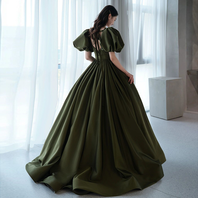 green emerald velvet dress Black Pleating Tulle Strapless with Bowknot A-Line Vintage Formal Dresses, CP1006 Custom Size(leaving A note) / Custom Color(leaving A note)
