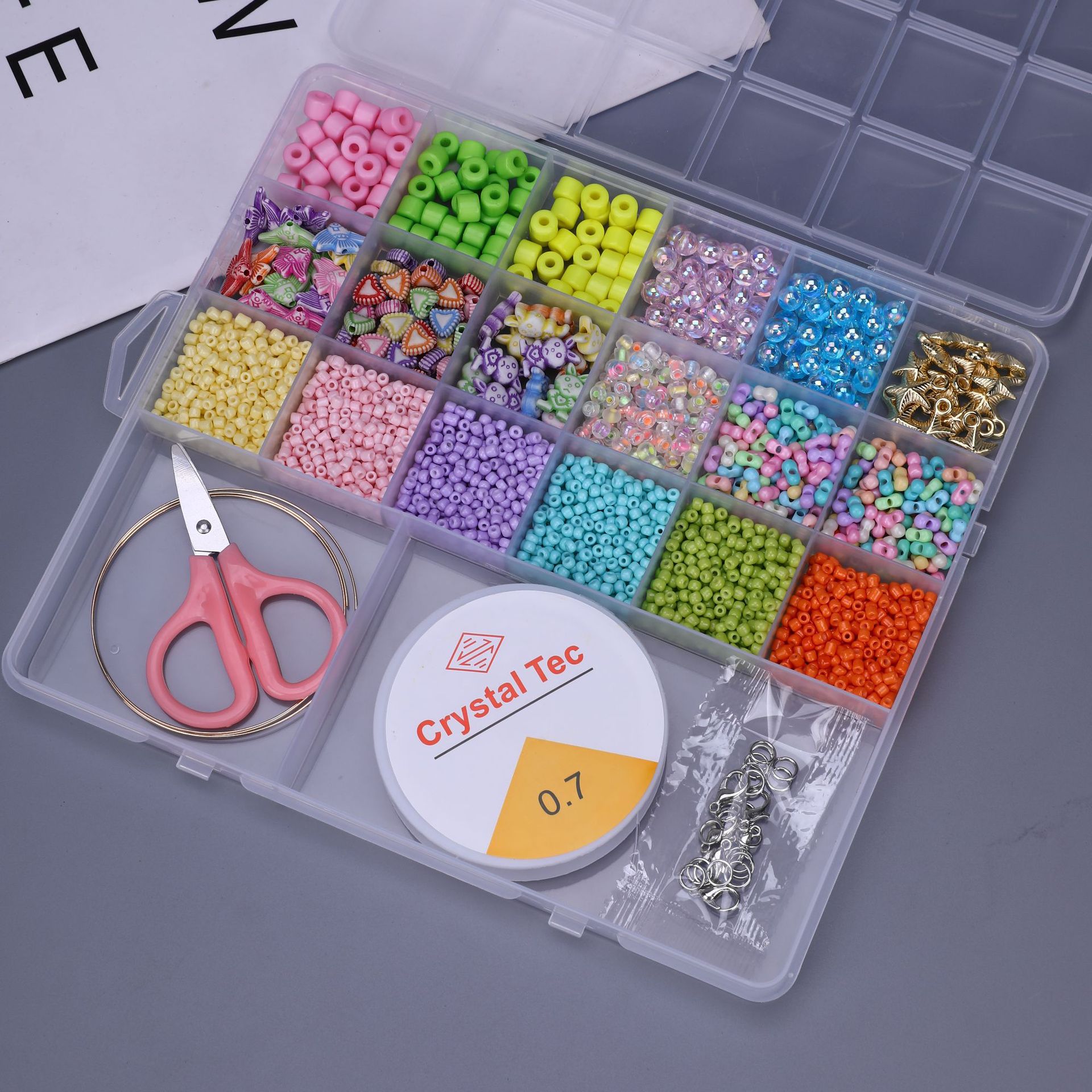 Cuentas de arroz de vidrio DIY cuentas de pintura horneada pequeñas cuentas de color crema hechas a mano gran agujero de color cuentas dispersas accesorios de joyas pulseras