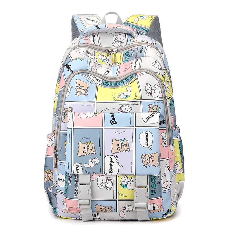 Nueva mochila escolar para estudiantes de primaria, grado 3456 de alta capacidad de estudiantes de secundaria, mochila de hombro de impresión de alto valor facial