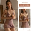 Satin-Purple (movable bra pad + nightgown)