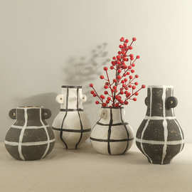 原厂生产小批量低价创意复古陶瓷花瓶 酒店大堂客房装饰工艺品