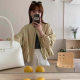 Round Neck Simple Loose Short Jacket Women's 2025 Spring and Autumn New Thin All-match Baseball Jacket Top