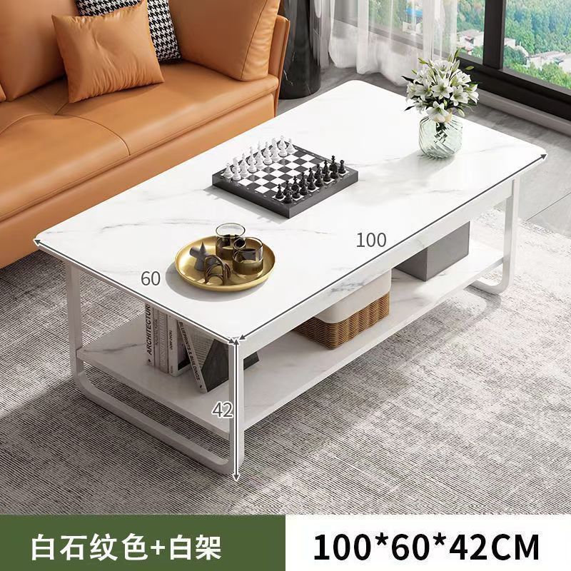 Mesa de té pequeña sala de estar doméstica simple mesa pequeña sofá de lujo simple mesa de té moderna mesa cuadrada al por mayor