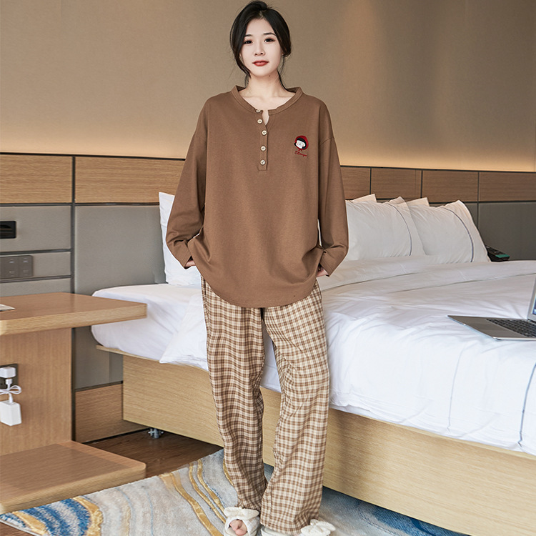 Loose-Fitting, Slimming, Plus-Size Pajamas with Long Sleeves, Extra Large and Comfortable, Skin-Friendly, Breathable, Can Be Worn Outside, Women's Loungewear Set Loose-Fitting, Slimming, Plus-Size Pajamas with Long Sleeves, Extra Large and Comfortable, Skin-Friendly, Breathable, Can Be Worn Outside, Women's Loungewear Set