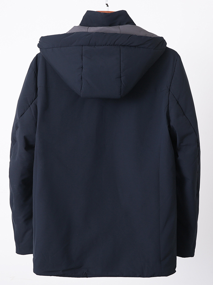 Blanco ganso abajo chaqueta de los hombres a prueba de viento cálido cuello desmontable 90 terciopelo tres-prueba tela abrigo de invierno Y8865