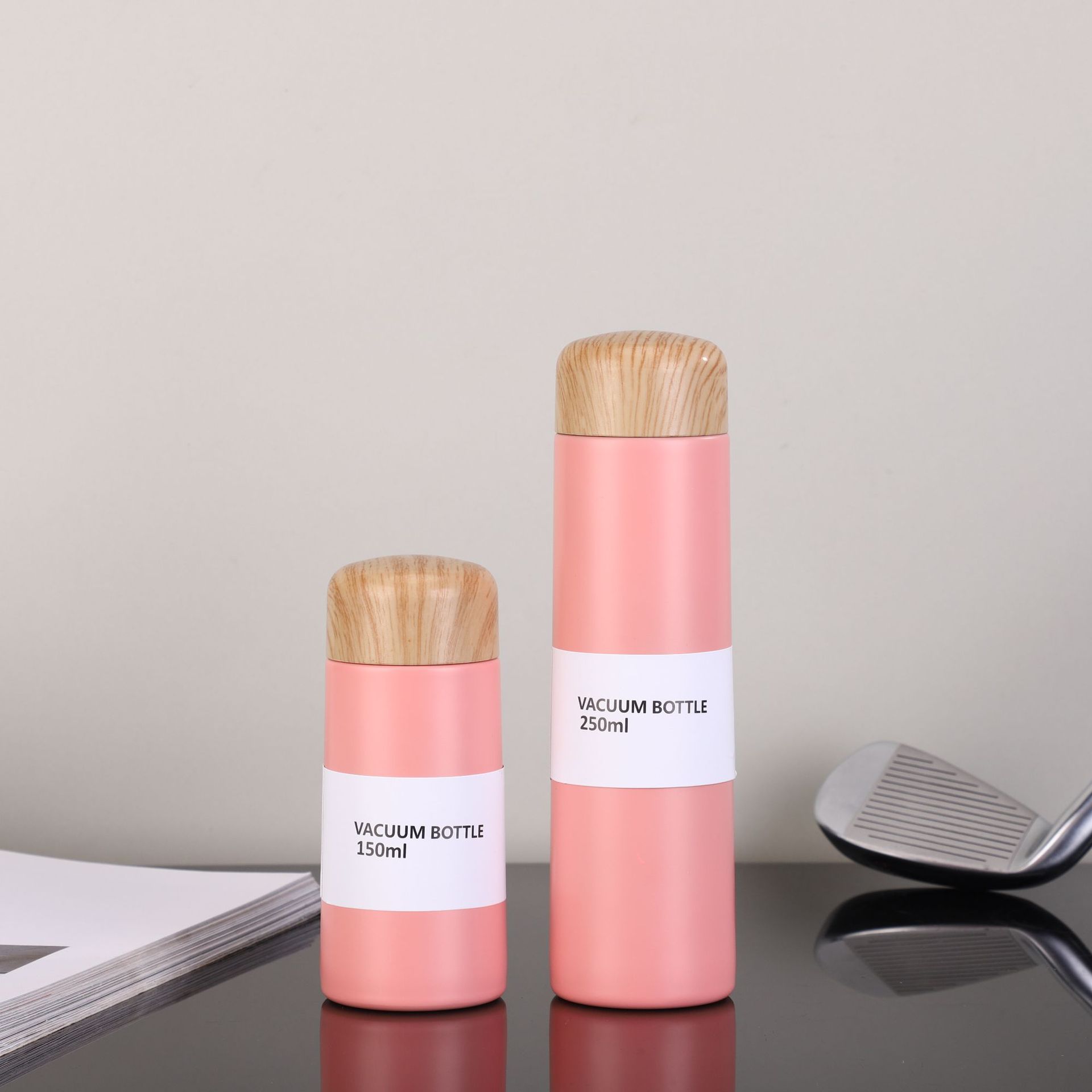 Taza de regalo creativa para hombres y mujeres taza portátil con tapa de madera