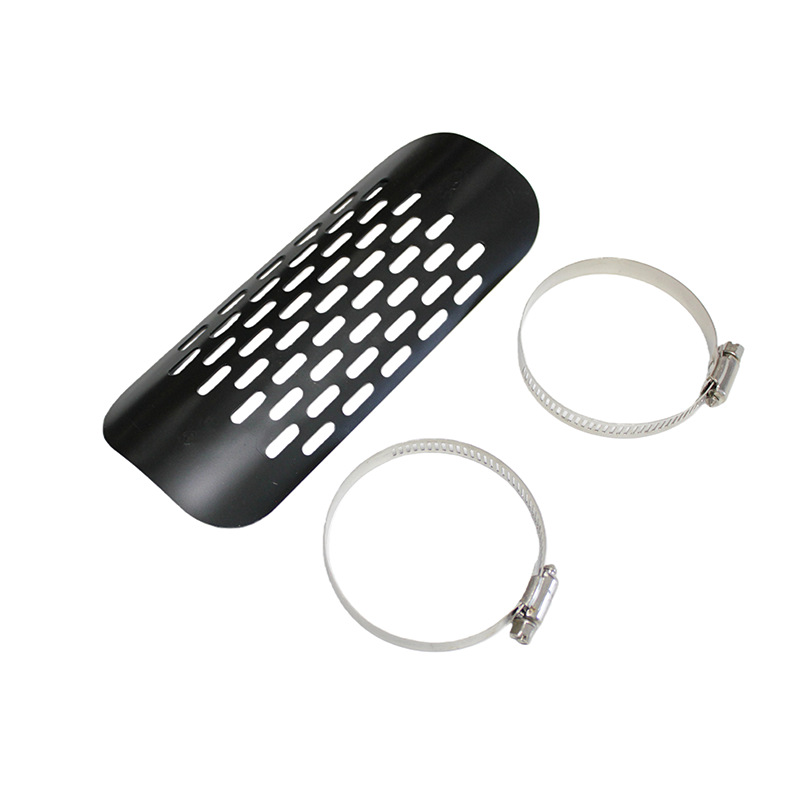 Motorcycle Modified Exhaust Pipe Mesh Hollow Stainless Steel Clamp Decorative Cover