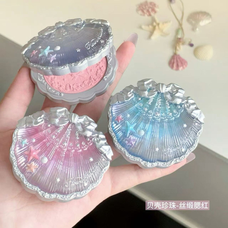 New Flower Knows シェル パール ブラッシュ エンボス マット エキスパンディング カラー シュリンク カラー デイリー オールマッチ|undefined
