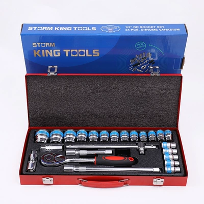Mühərrik tənzimləmə alətləri Wrench Car Repair Tool - 24-piece-socket-ratchet-wrench-set