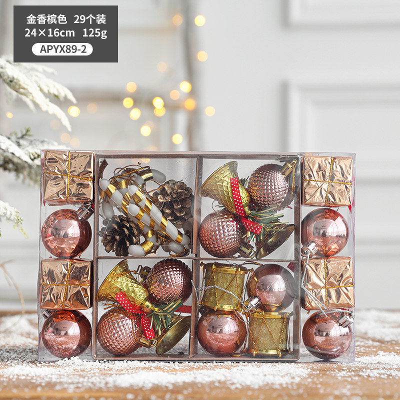 Bolas de colores Bolas de Navidad Decoraciones de árbol de Navidad 29 piezas Suministros navideños Decoración de árbol de Navidad Juego de bolas Colgante