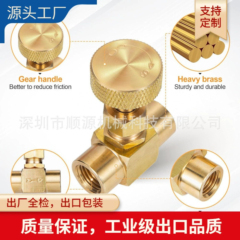 Американский стандарт, трансграничное пятно, экспортное качество, латунный игольчатый клапан высокого давления, 1/8, 1/4, 3/8 NPT, руководство