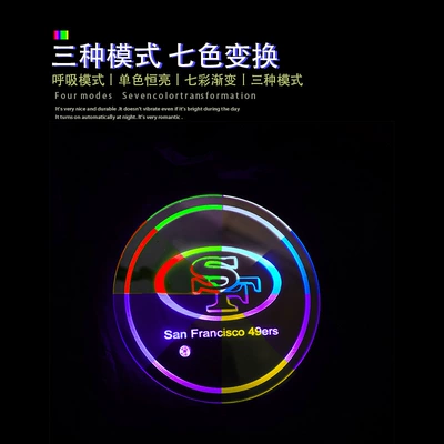 Anti-slip mat — Seven-Color Led Non-Slip Cup Mat