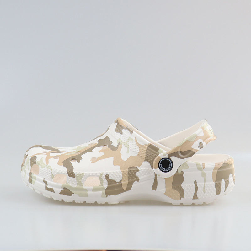 Fuente fabricante zapatos con agujeros para mujer camuflaje verano Baotou sandalias y pantuflas antideslizantes para hombre sandalias al aire libre transpirables zapatos de playa