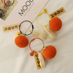 Handmade Novelty Good Fortune Ornaments Wool Yarn Woven Persimmon and Peanut Hangings Net Specialty Finished Product