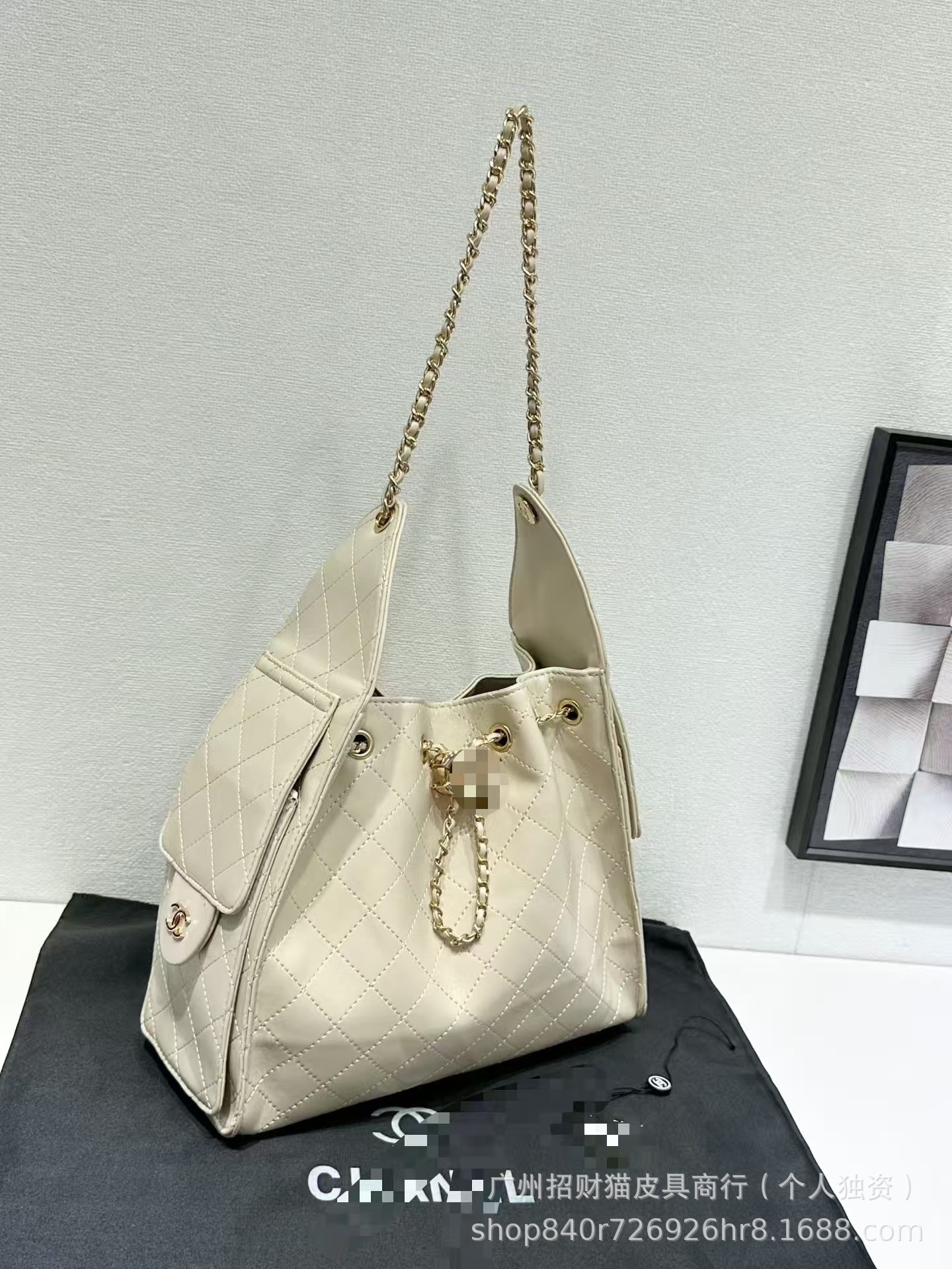 25bag New Suede Quilted Chain Bucket Bag For Women Drawstring Shoulder Crossbody Bag Fashion Retro Underarm Bag - Thumbnail 6