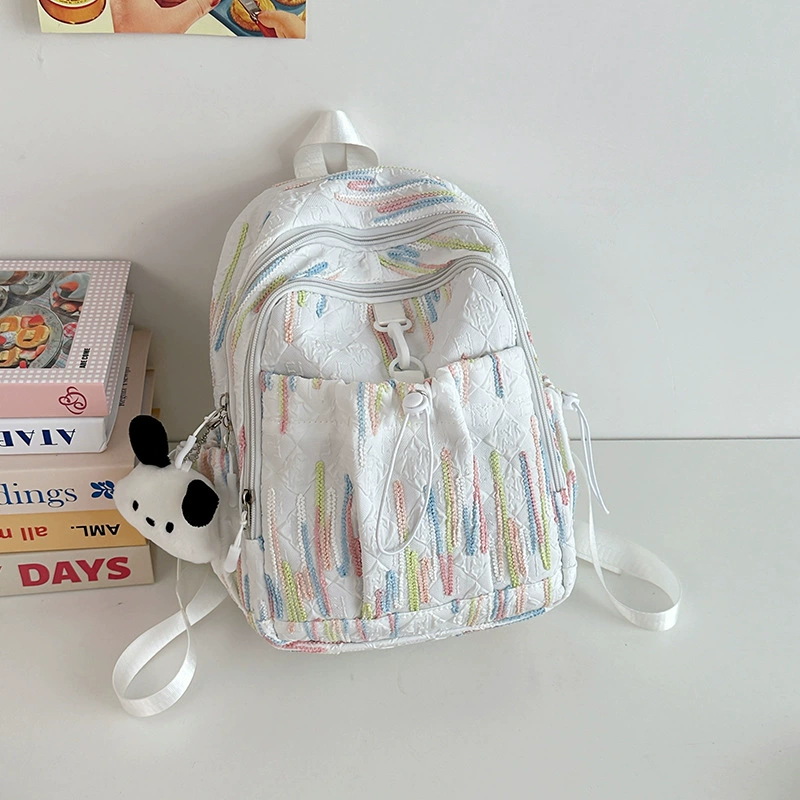 High quality fresh backpack, small design capacious school bag for leisure, for students