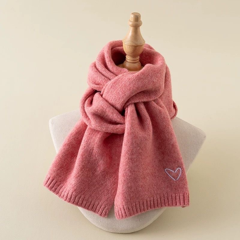 Niños Estilo Simple Forma De Corazón Color Sólido Bufanda display picture 6