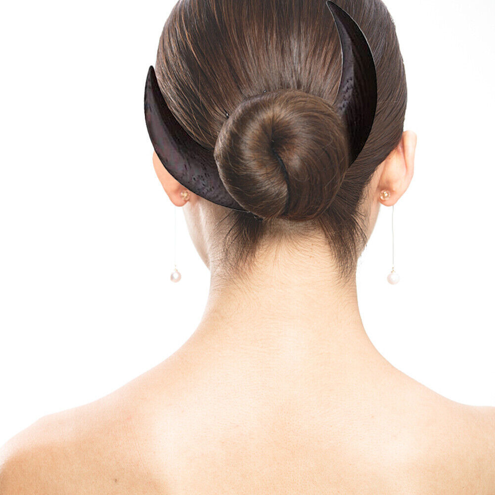 moon hair fork 木质月亮发簪