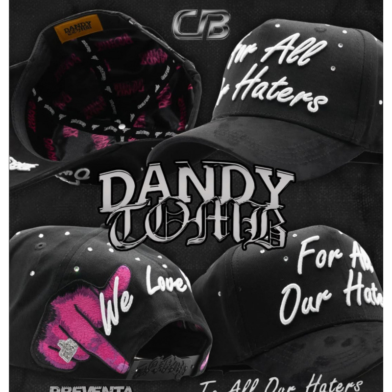 Tendencia transfronteriza hip hop Dandy Dandy sombrero con letras de diamante sombrero de pato doblado a lo largo del sombrero de béisbol image 58