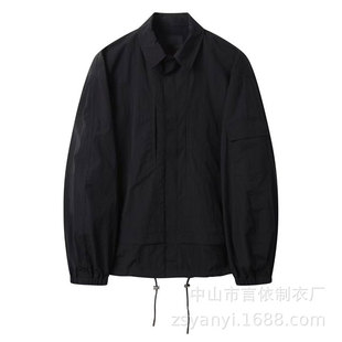 Casual Jacket with Zipper Pocket, Drawstring Cuffs, Men's Casual Foreign Trade Jacket, Garment Customization with Supplied Samples and Drawings