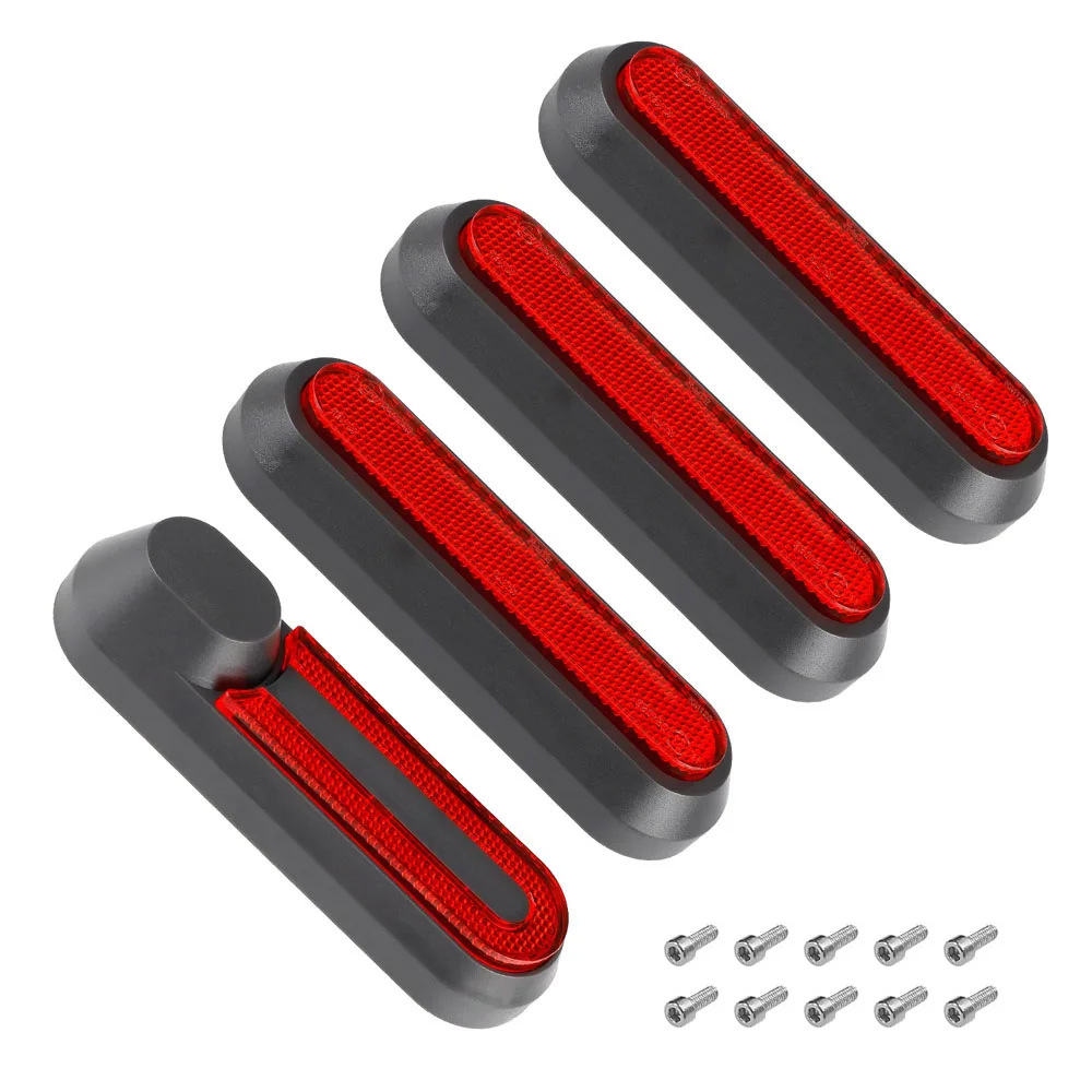 M365/Pro//1S Scooter Front Fork Left and Right Decorative Side Cover with Reflective Strip Screw Modification Decorative Accessories