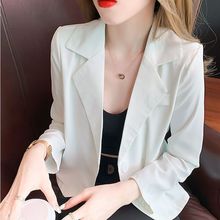 2024年夏季新款小西装外套女长袖设计感小众洋气外穿西服休闲上衣