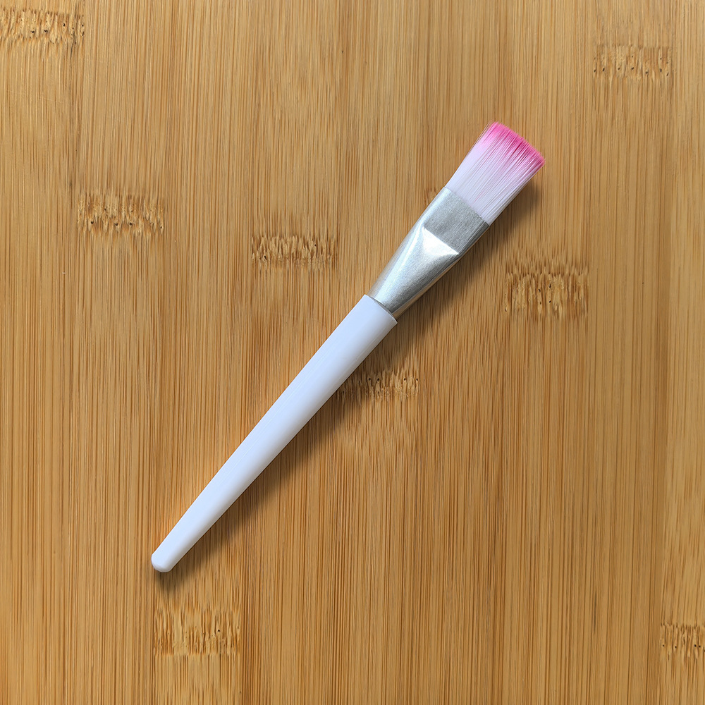 Stok Makyöz Fırçası Beyaz Sap Pembe Sap Yumuşak Kıl Makyöz Fırçası Silikon Makyöz Fırçası Çamur Masken Fırçası Aplikatör Ağartma Fırçası