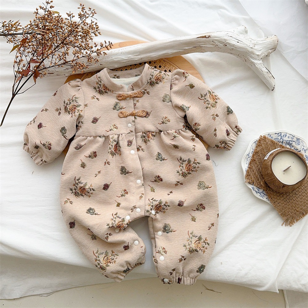 Ropa de Año Nuevo para niñas, ropa de una pieza, ropa de invierno para bebés, ropa de invierno para bebés y niños pequeños, ropa festiva de año nuevo