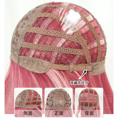 Wig for women with long straight hair pink highlights lolita natural full headgear Tik Tok Wigs independent website source