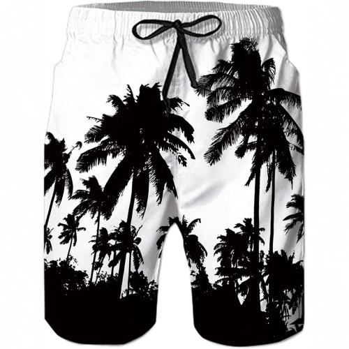 Belovecol Men's Summer Cool Quick Dry Beach Shorts Swim Trunks with Side Pockets Casual Pants Hawaiian Style