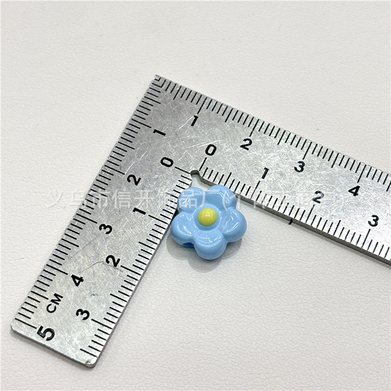 通孔烤漆五瓣小花串珠笔配件手机钥匙链包挂diy手工饰品串珠材料|undefined