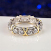 Zirconium, fashionable universal ring with stone, diamond encrusted, light luxury style