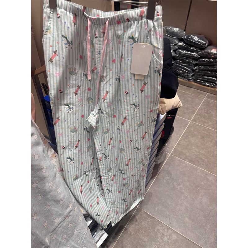 Korean-Style Casual Striped Dachshund High-Waisted Pajama Pants for Women, New Spring and Summer Soft and Comfortable Home Long Pants That Can Be Worn Outside Korean-Style Casual Striped Dachshund High-Waisted Pajama Pants for Women, New Spring and Summer Soft and Comfortable Home Long Pants That Can Be Worn Outside